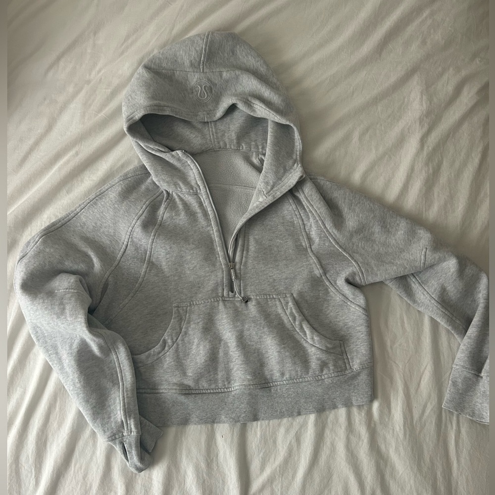 Grey Lululemon Quarter-Zip Scuba